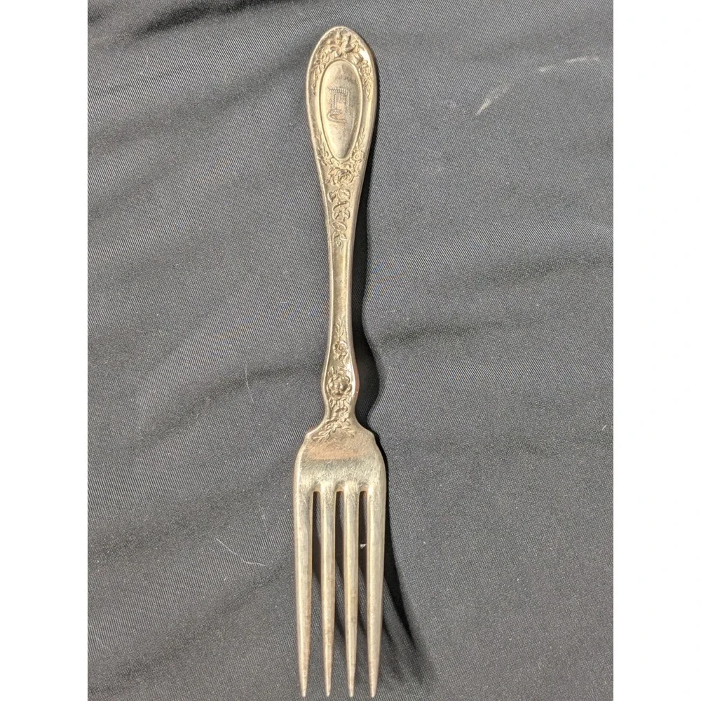 Lot of 6 Vintage 1835 R. Wallace Silverplate Dinner Forks Pat 1902 - Monogram